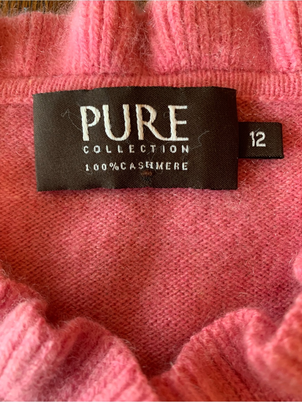 Pure Collection Pink Ruffle-Trim Cashmere Cardigan - Picture 4 of 7